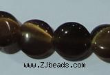 CCT527 15 inches 10mm flat round cats eye beads wholesale