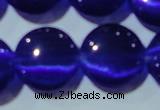 CCT551 15 inches 12mm flat round cats eye beads wholesale