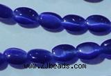 CCT614 15 inches 4*6mm oval cats eye beads wholesale