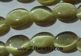 CCT637 15 inches 6*8mm oval cats eye beads wholesale