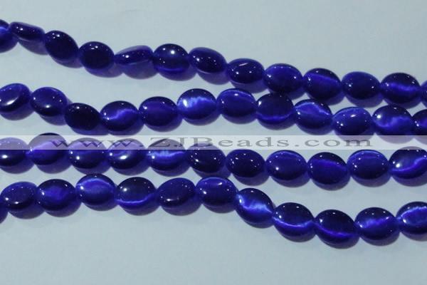 CCT679 15 inches 8*10mm oval cats eye beads wholesale