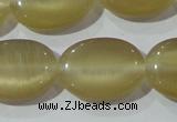 CCT723 15 inches 10*14mm oval cats eye beads wholesale