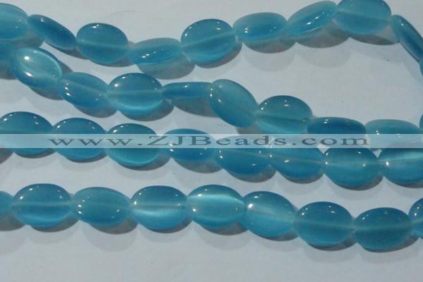 CCT752 15 inches 11*15mm oval cats eye beads wholesale