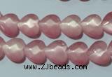 CCT962 15 inches 10*10mm faceted heart cats eye beads wholesale