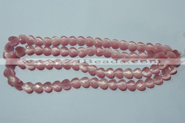 CCT962 15 inches 10*10mm faceted heart cats eye beads wholesale