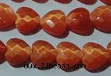 CCT971 15 inches 12*12mm faceted heart cats eye beads wholesale