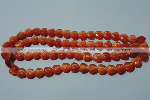 CCT971 15 inches 12*12mm faceted heart cats eye beads wholesale