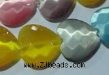 CCT992 15 inches 18*18mm faceted heart cats eye beads wholesale