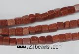 CCU06 15.5 inches 4*4mm cube goldstone beads wholesale