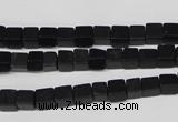 CCU09 15.5 inches 4*4mm cube black agate beads wholesale