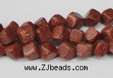 CCU105 15.5 inches 6*6mm cube goldstone beads wholesale