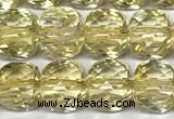 CCU1050 15 inches 8mm faceted cube citrine beads