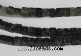 CCU11 15.5 inches 4*4mm cube ruby zoisite beads wholesale