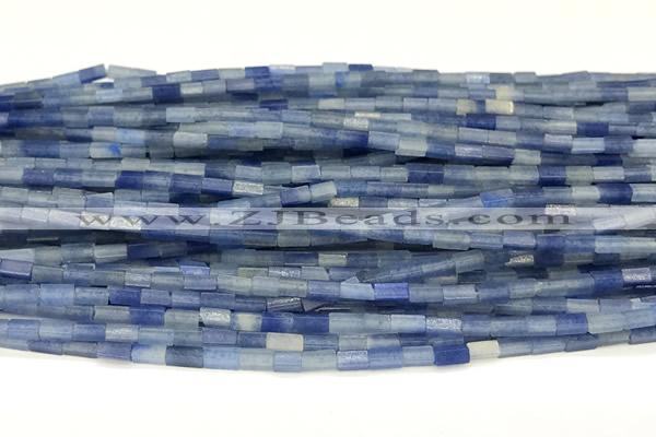 CCU1105 15 inches 2*4mm cuboid blue aventurine beads
