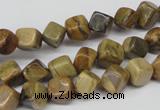 CCU111 15.5 inches 6*6mm cube silver leaf jasper beads wholesale