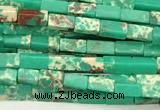 CCU1119 15 inches 2*4mm cuboid imitation sea sediment jasper beads
