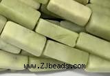CCU1136 15 inches 4*13mm cuboid olive jade beads