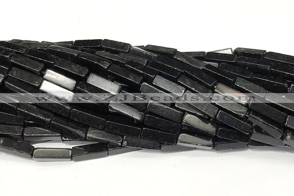 CCU1166 15 inches 4*13mm cuboid black agate beads