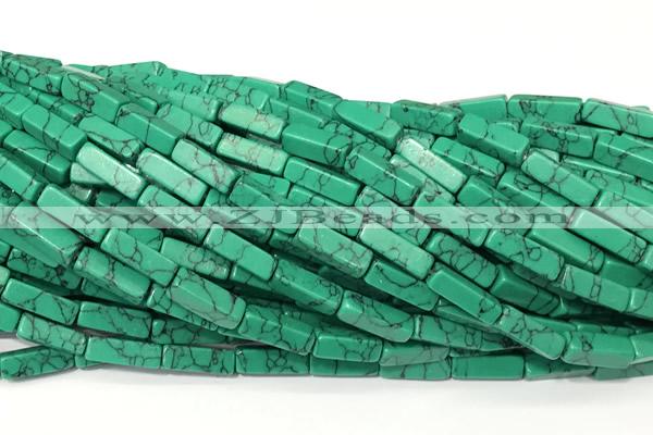 CCU1169 15 inches 4*13mm cuboid imitation turquoise beads