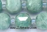 CCU1290 15 inches 9mm - 10mm faceted cube amazonite beads