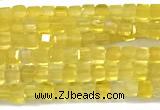 CCU1330 15 inches 2.5mm faceted cube yellow agate beads