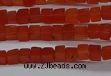 CCU305 15.5 inches 4*4mm cube red agate beads wholesale