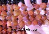 CCU402 15.5 inches 8*10mm - 14*16mm cube red agate beads