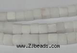 CCU45 15.5 inches 6*6mm cube white stone beads wholesale