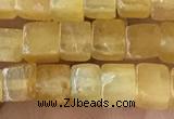 CCU451 15.5 inches 4*4mm cube yellow aventurine beads wholesale