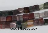 CCU46 15.5 inches 6*6mm cube Indian agate beads wholesale