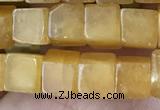 CCU481 15.5 inches 6*6mm cube yellow aventurine beads wholesale