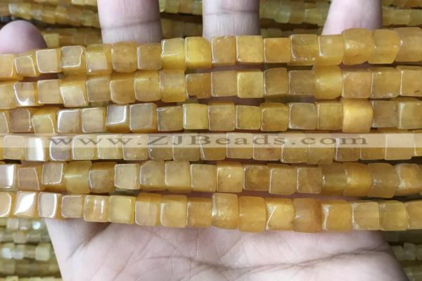 CCU481 15.5 inches 6*6mm cube yellow aventurine beads wholesale