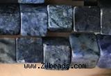 CCU488 15.5 inches 6*6mm cube blue dumortierite beads wholesale