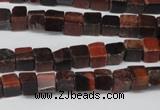 CCU49 15.5 inches 6*6mm cube red tiger eye beads wholesale