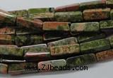 CCU517 15.5 inches 4*13mm cuboid unakite gemstone beads wholesale