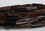 CCU523 15.5 inches 4*13mm cuboid mahogany obsidian beads wholesale