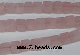 CCU56 15.5 inches 6*6mm cube rose quartz beads wholesale