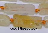 CCU604 15.5 inches 8*20mm - 10*30mm cuboid citrine gemstone beads