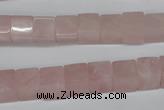 CCU63 15.5 inches 8*8mm cube rose quartz beads wholesale