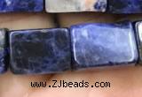 CCU651 15.5 inches 10*14mm - 11*15mm cuboid sodalite beads