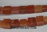 CCU68 15.5 inches 8*8mm cube red aventurine beads wholesale