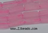 CCU711 15.5 inches 4*13mm cuboid rose quartz beads wholesale