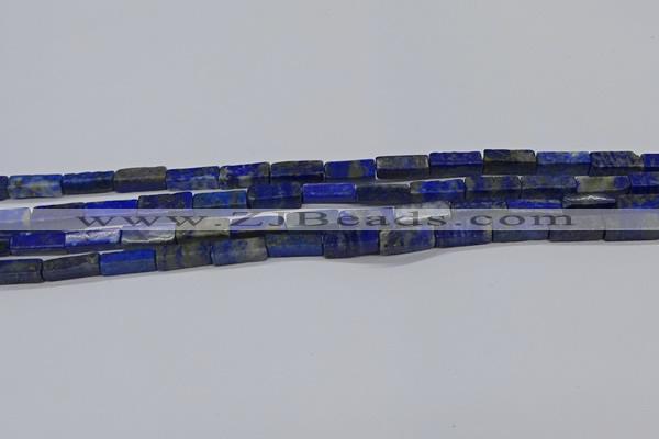 CCU721 15.5 inches 4*13mm cuboid lapis lazuli beads wholesale