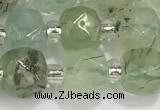 CCU757 15 inches 8*8mm faceted cube green rutilated quartz beads