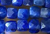 CCU868 15 inches 4mm faceted cube kyanite beads