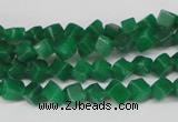 CCU92 15.5 inches 4*4mm cube dyed white jade beads wholesale