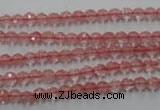 CCY110 15.5 inches 4mm faceted round cherry quartz beads wholesale