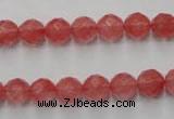 CCY112 15.5 inches 8mm faceted round cherry quartz beads wholesale