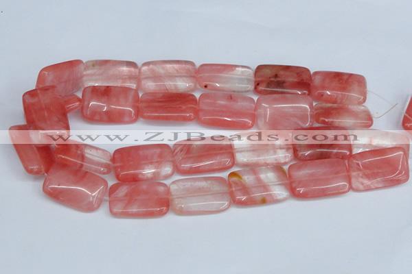 CCY162 15.5 inches 20*30mm rectangle cherry quartz beads wholesale