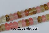 CCY201 15.5 inches 5*8mm rondelle volcano cherry quartz beads